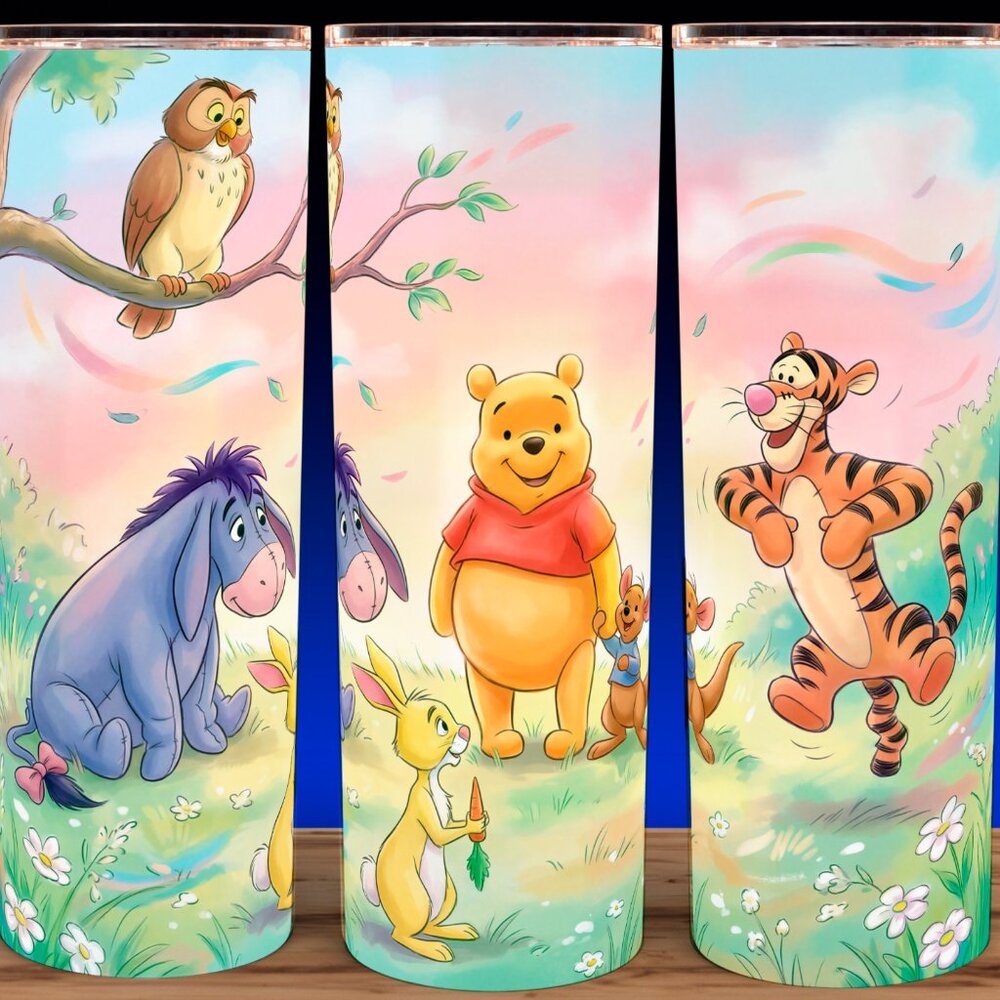 Winnie the Pooh - Rabbit - Eeyore - Roo - Owl - Tigger Cup Mug Tumbler 20oz